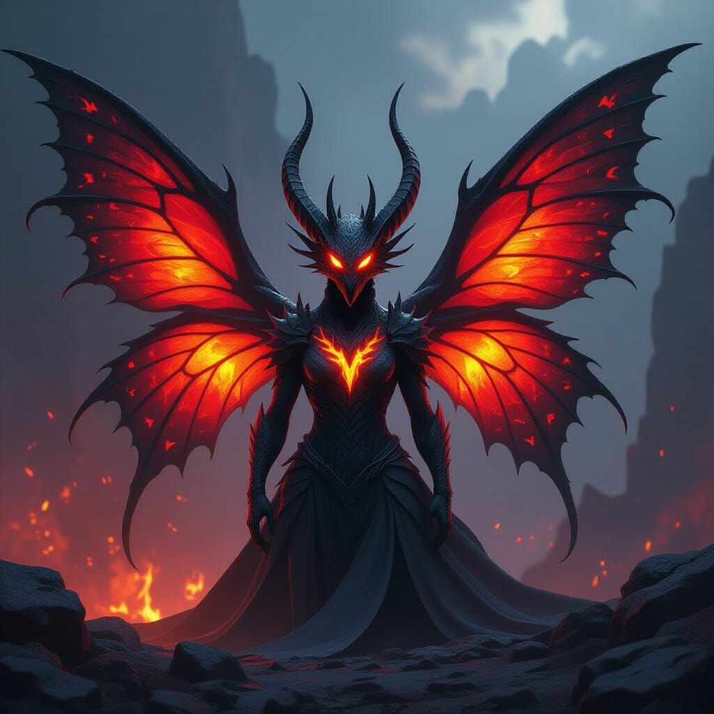 Sin Devil Trigger Dragon with Fiery Highlights