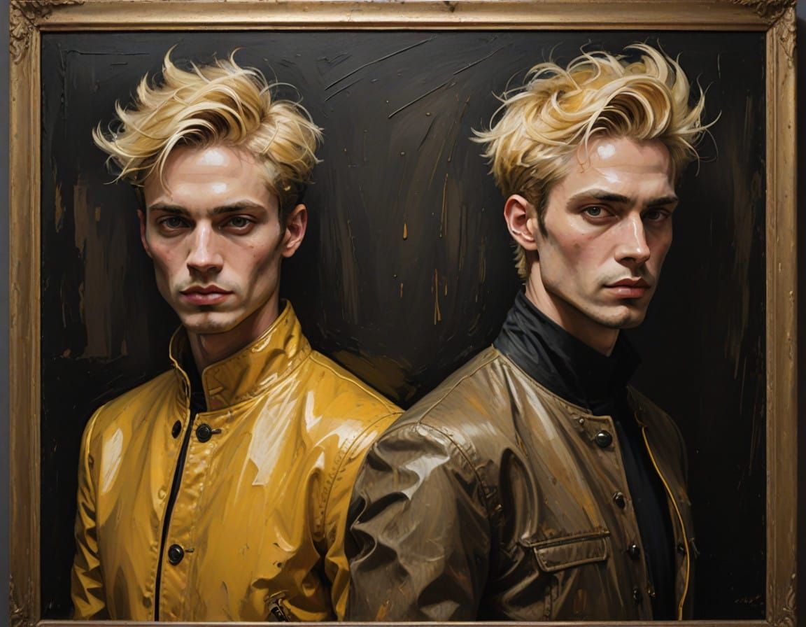 Charming Young Man in Victorian Yellow Jacket