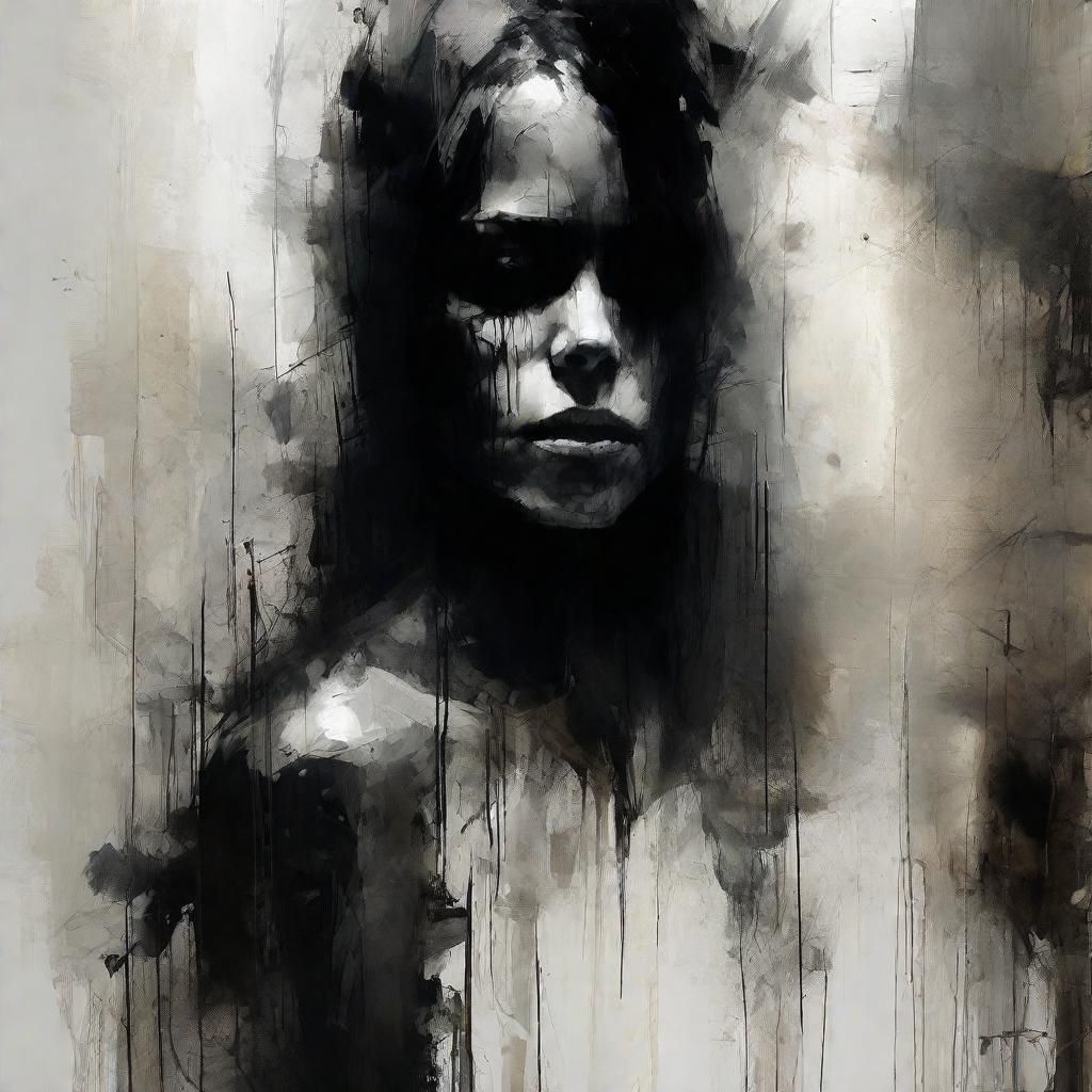 Eerie Ghost Portrait in Style of Mills and Demsteader