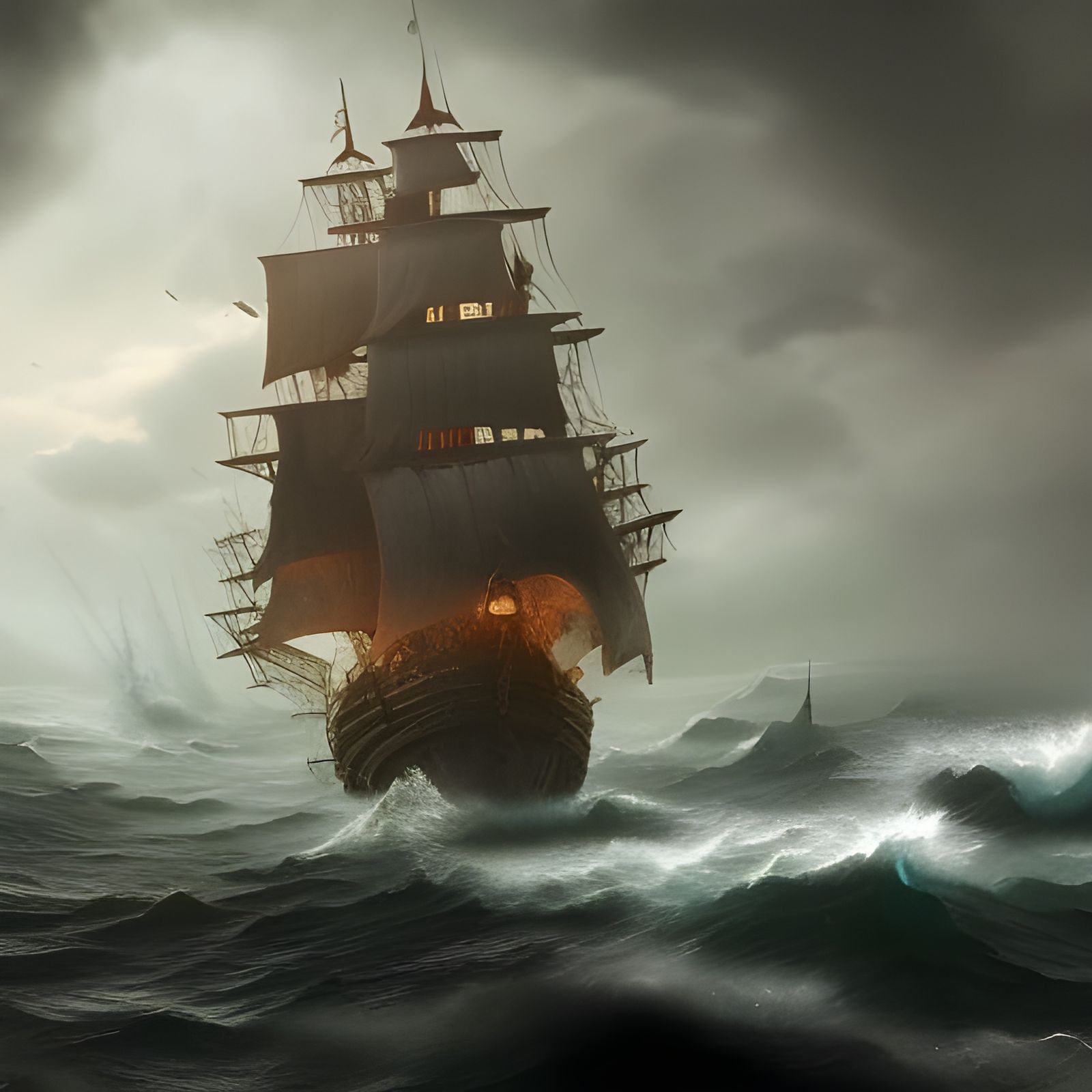 Fantastical Flying Dutchman in Turbulent Seas