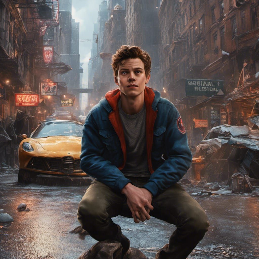 Detailed Digital Painting of Peter Parker