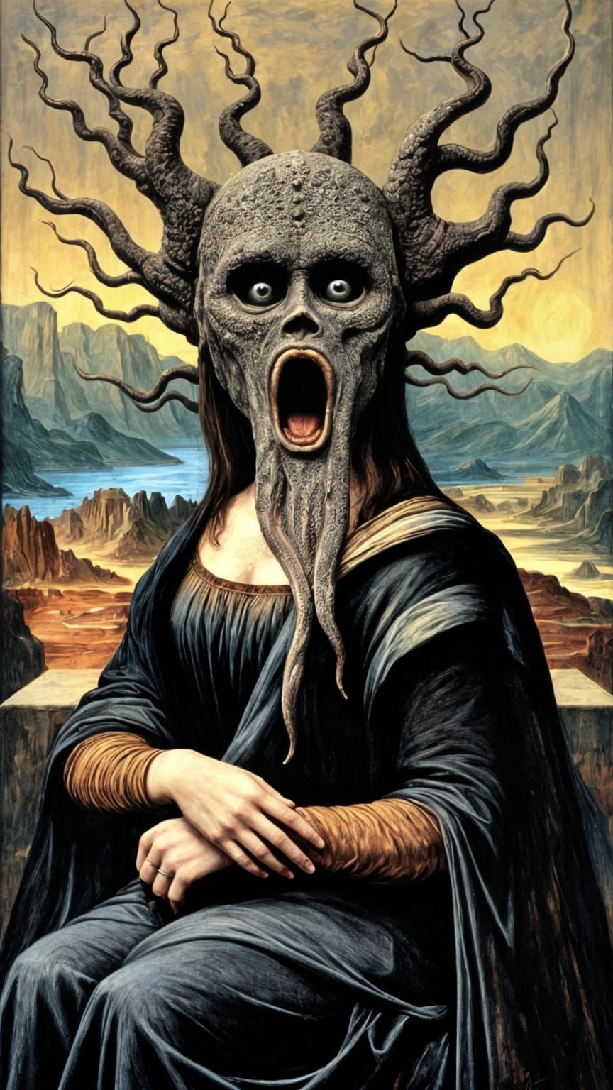 Cthulhu Reimagined as the Mona Lisa
