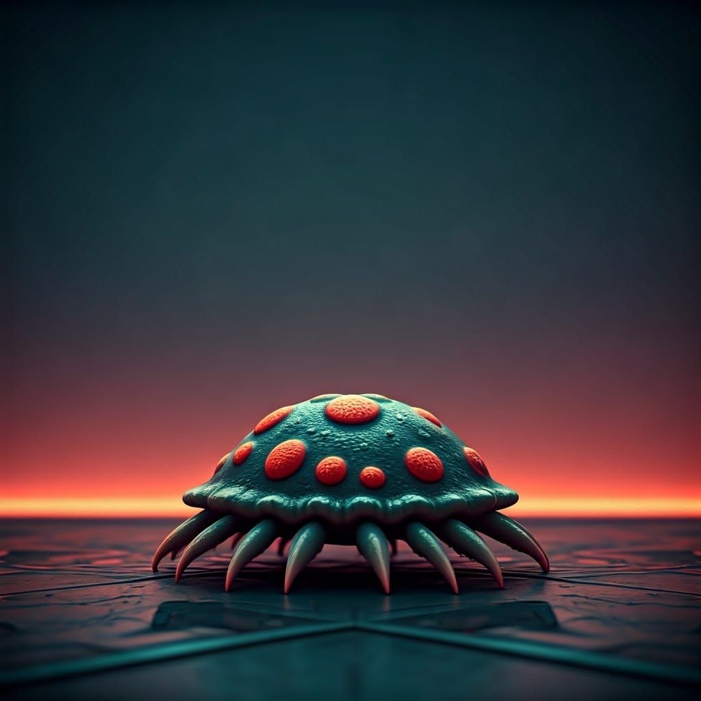 8-Bit Pixel Art Plankton in Sci-Fi Style