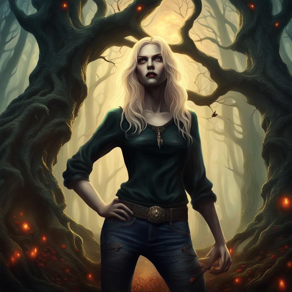 Mystical Forest Vampire: Fantasy Concept Art