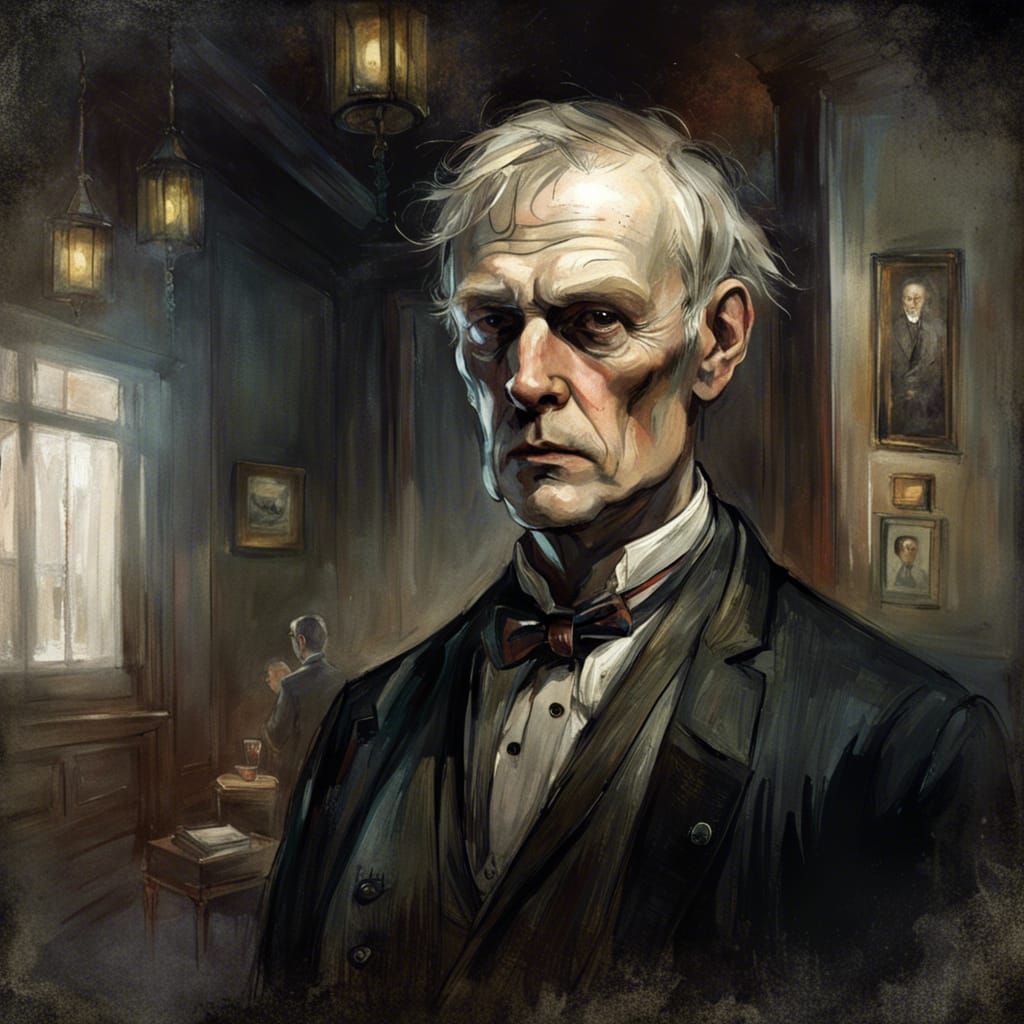 Haunted House Guide in Art Nouveau Style