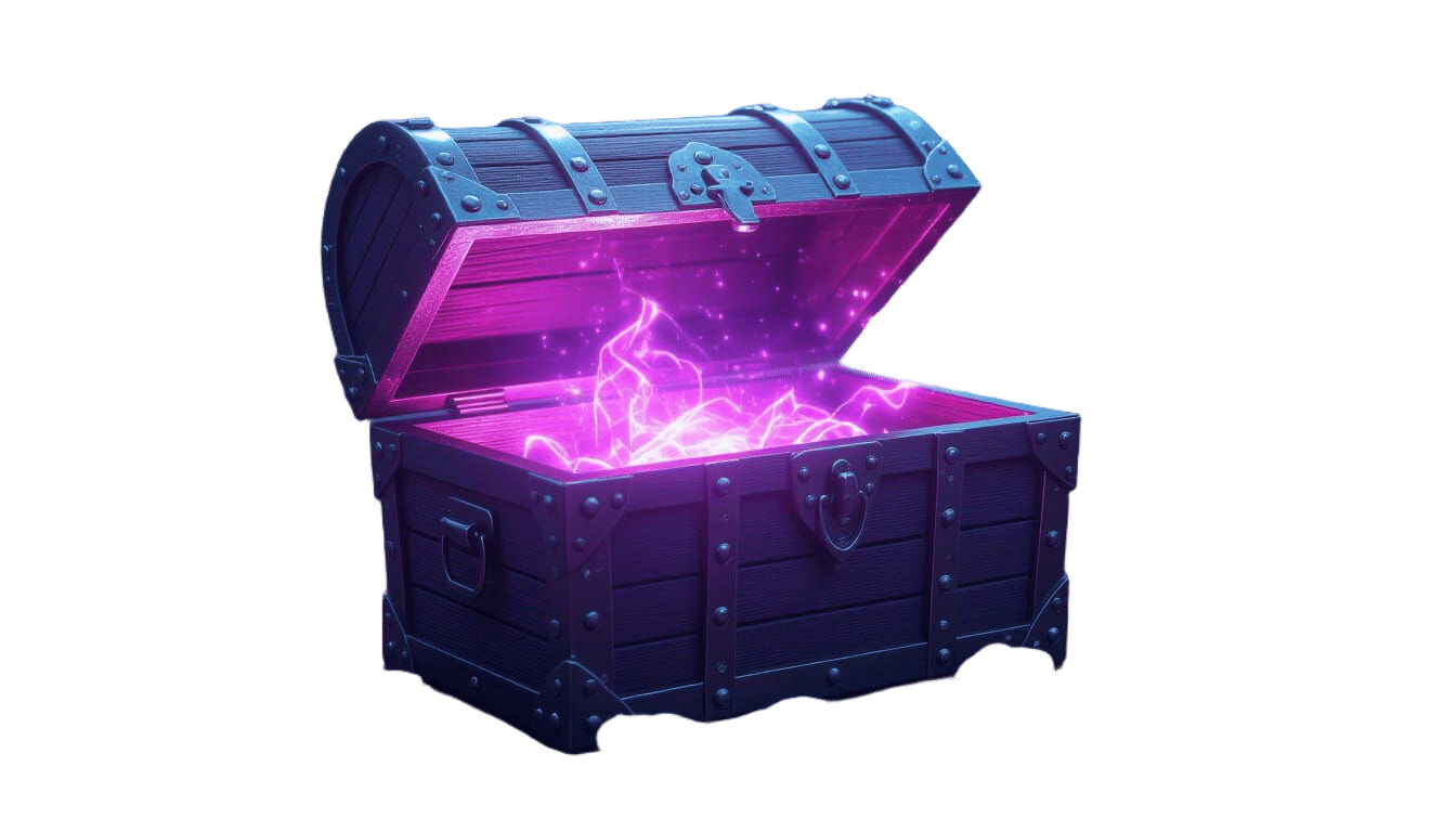 Magical Chest Icon in Pixel Art Style