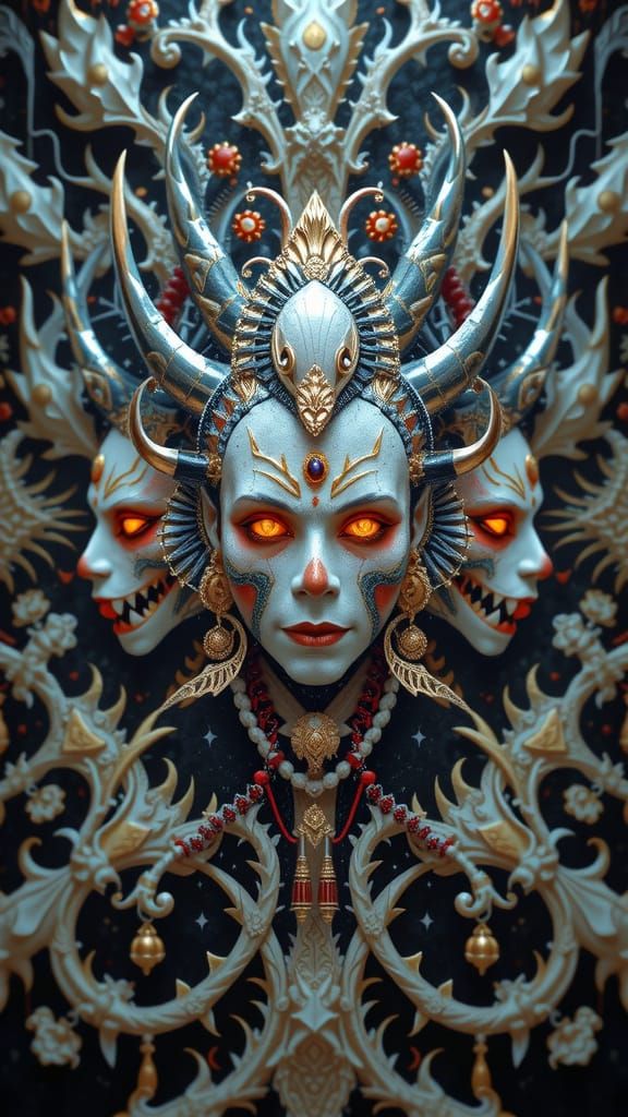 Balinese Kamasan Gods with Dual Identity