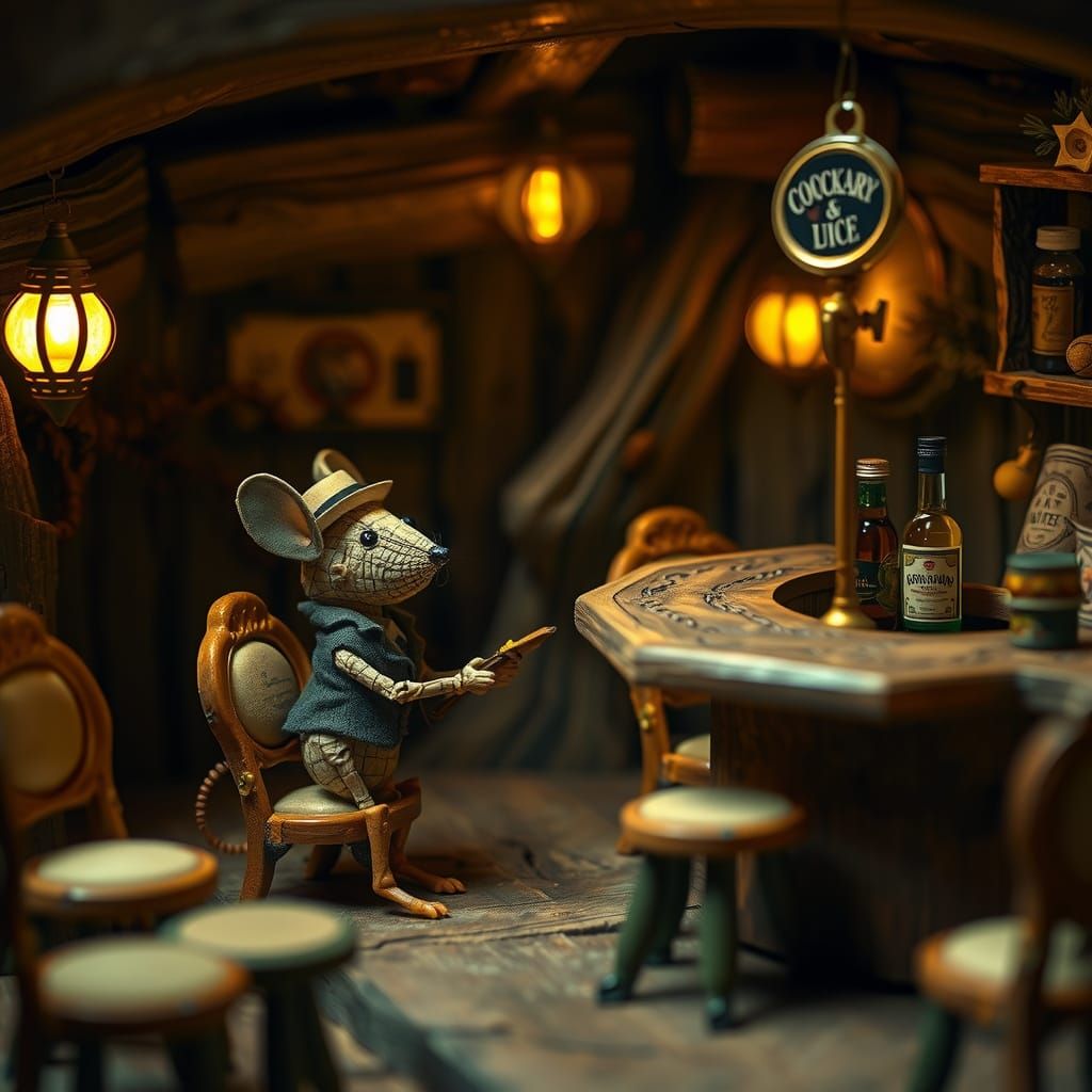 Cork Mouse in Cockroach Tavern: Stop-Motion Animation