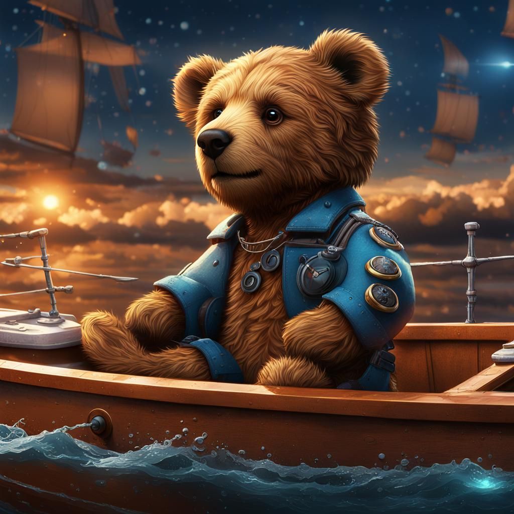 Teddy Bear Communicates Via Morse Code, Hyperrealistic Conce...