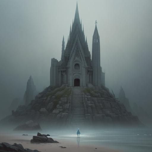 Elf with Bone Dagger at Ancient Temple Ruins