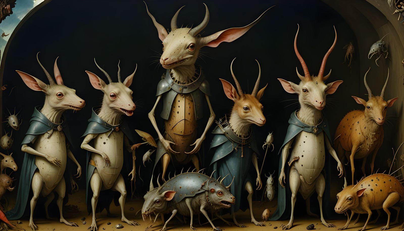 ANOTHER WAVE OF REFUGEES ARRIVE FROM BOSCO'S GARDEN OF EARTHLY DELIGHTS