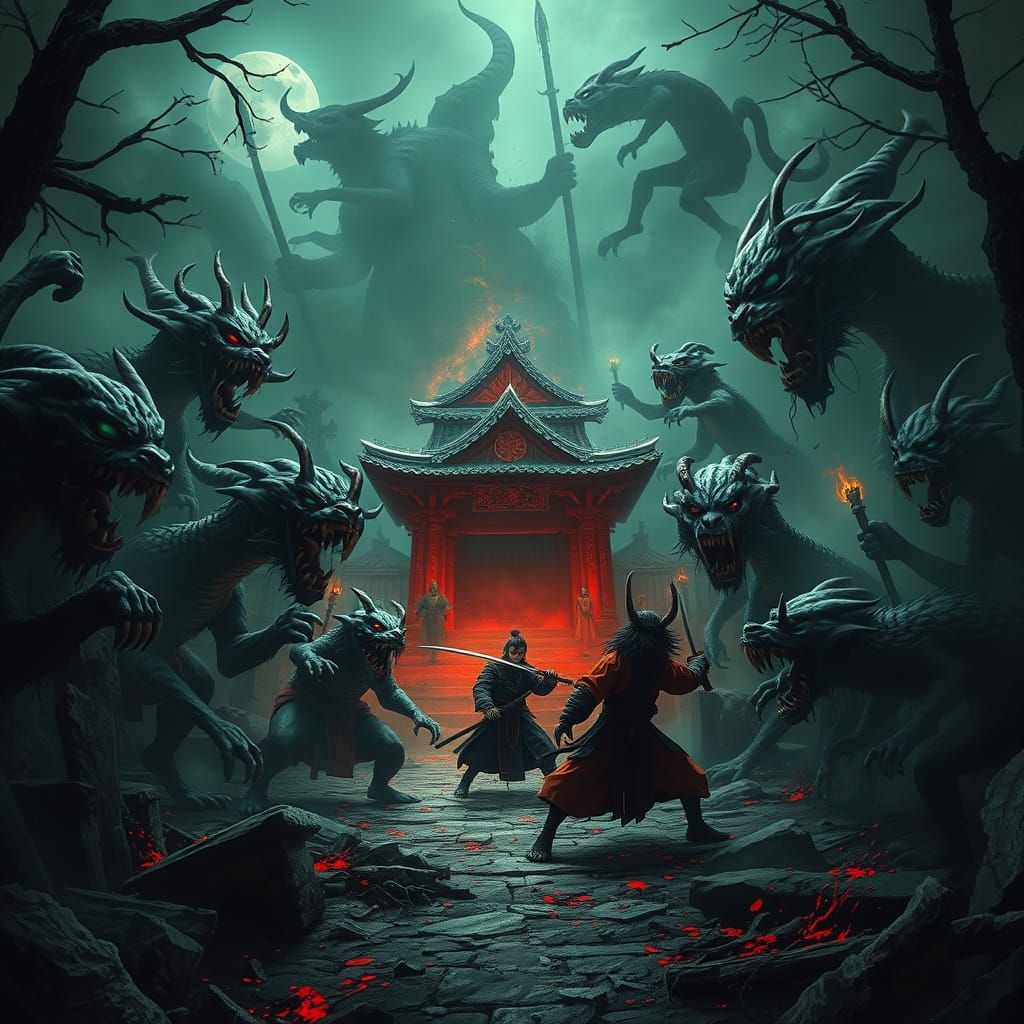 War-Torn Graveyard Battle: Evil Fae vs. Ronin