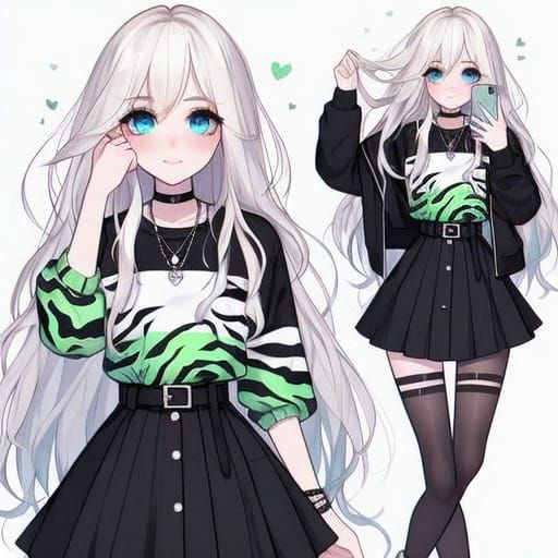 A Girl in Vibrant Oil Painting with Golden Hair