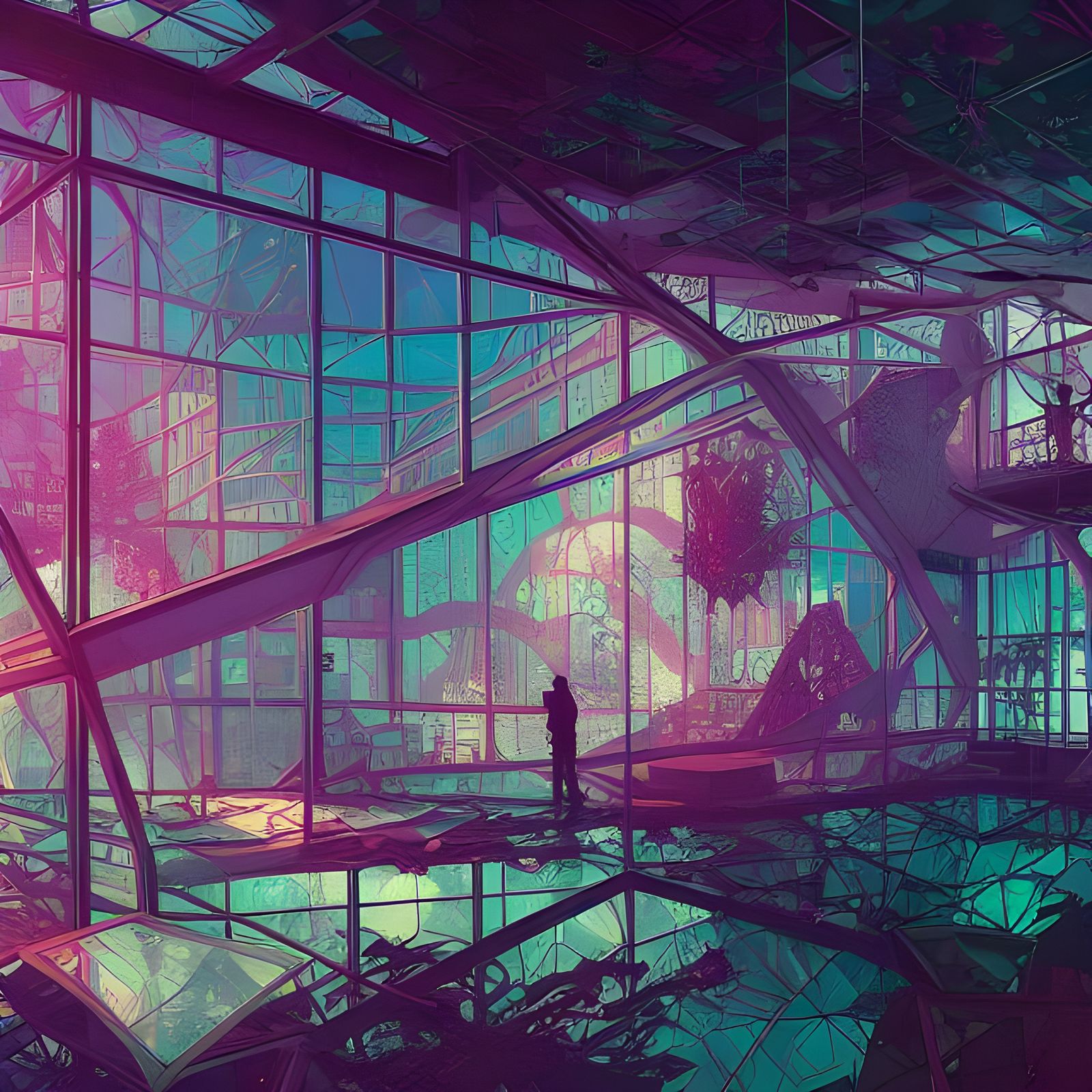 Award-Winning Glass Structure: Digital Illustration