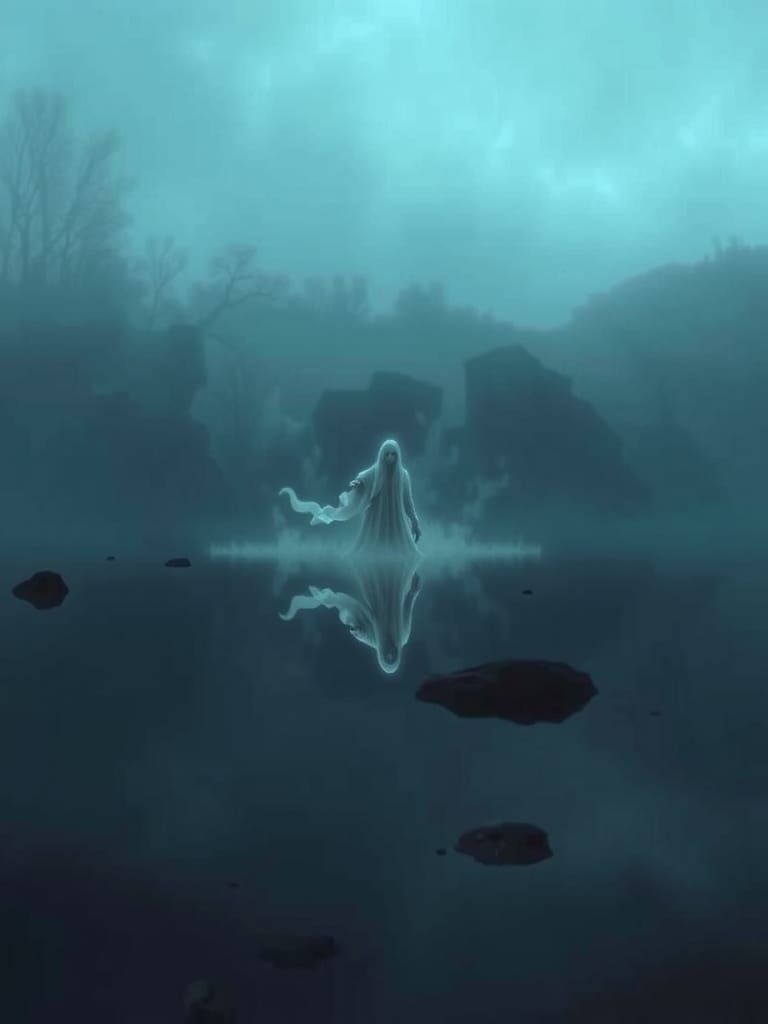 Ethereal Lake Scene in Hyper-Realistic Cinematic Style