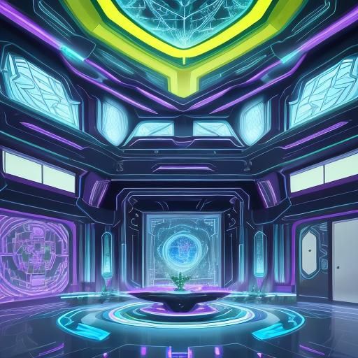 Cybertronian Home Interior in Art Deco Style