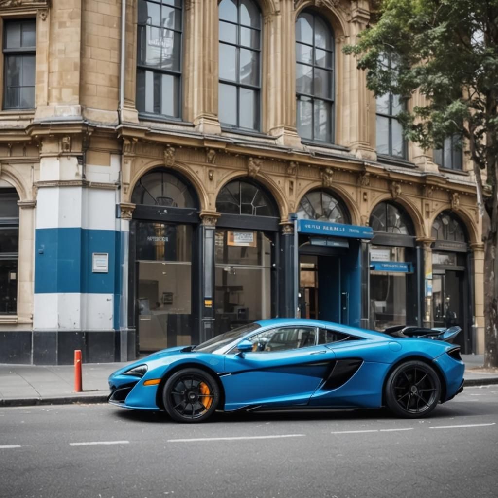 McLaren Car in Melbourne: 1930s Pop Art Poster