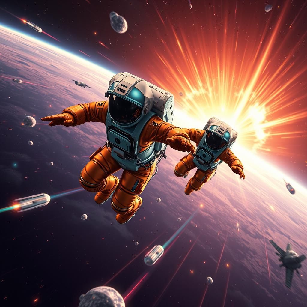 Astronauts Soar Through Space in High-Tech Suits