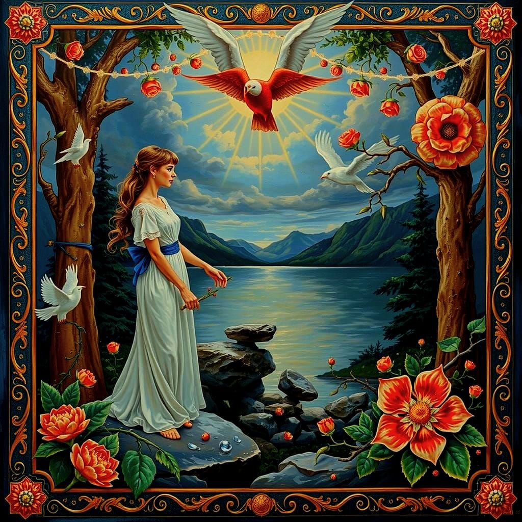 Twisting Abstract Forms in Shades of Red