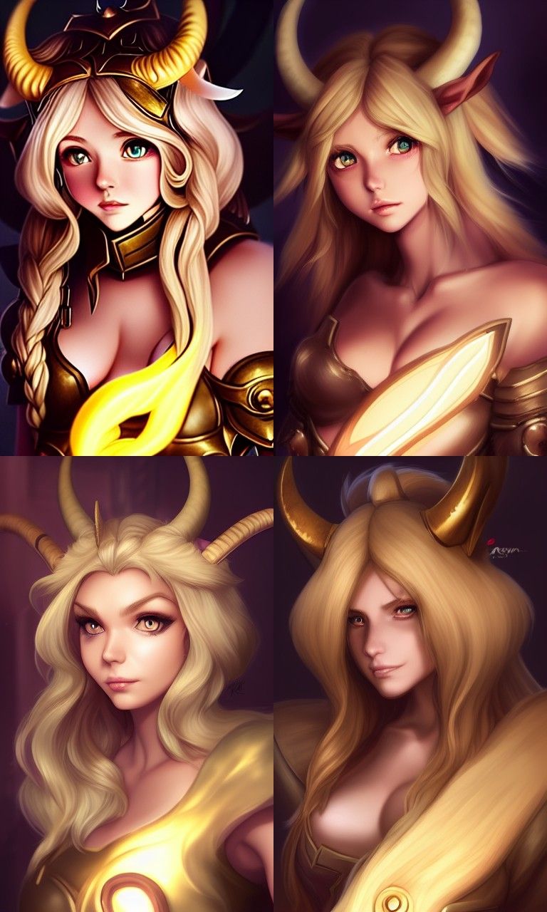 Satyr Paladin Portrait in Artgerm Style