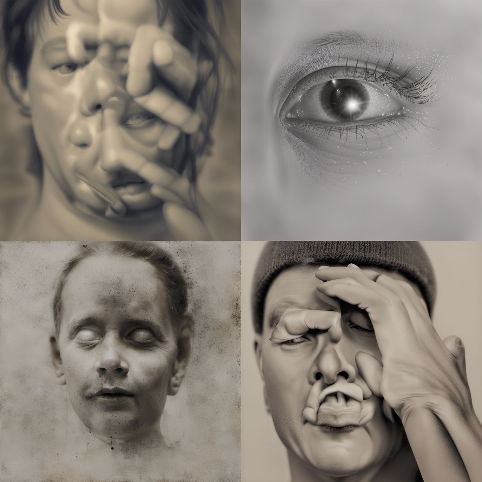 Surreal Figure with Extra Toe in Mixed Style