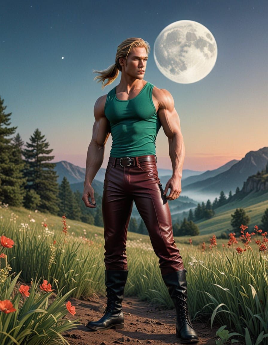 Heroic Figure in Golden Light