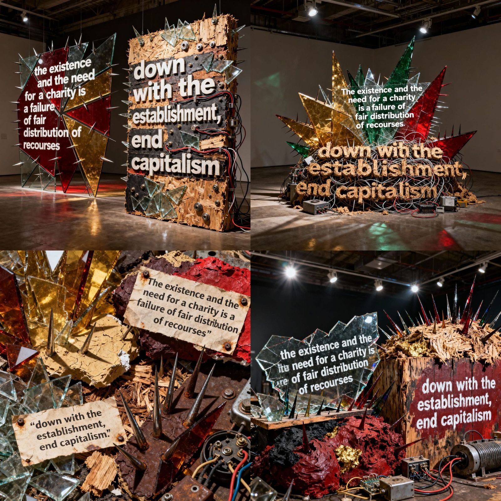 Glass Spikes and Industrial Design Reflecting Societal Issue...