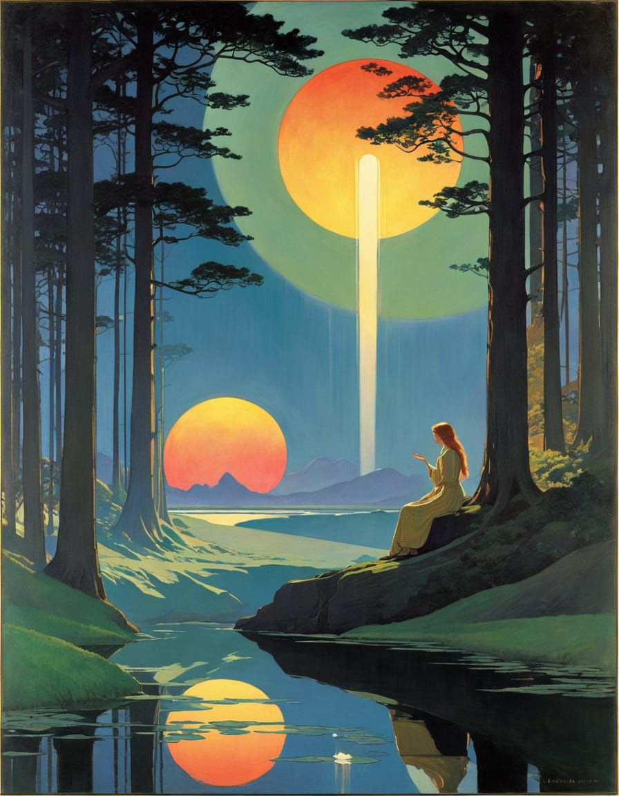 colorful array, frederick cayley robinson, edward henry pott...