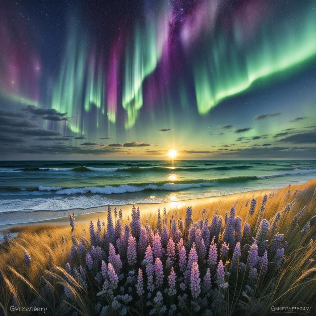 Starry Tide AI Generated Image