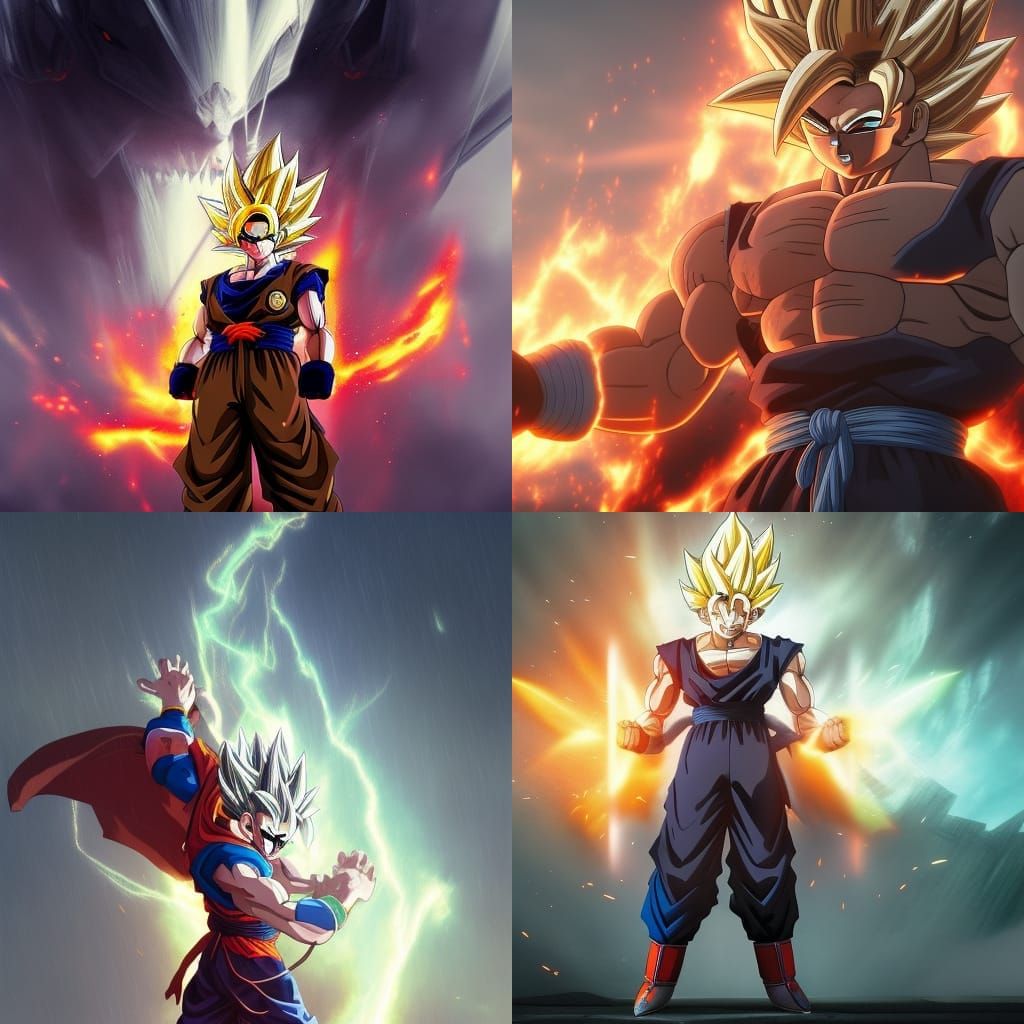 Hyperdetailed Dragon Ball Z Art in Dark Fantasy Style