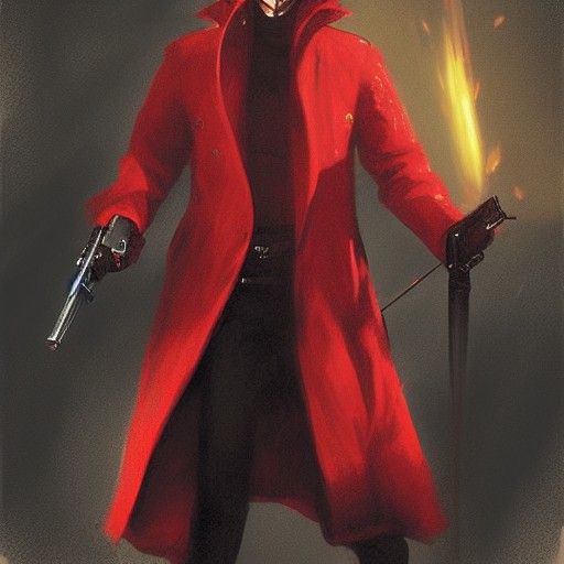 Sinister Devil Hunter with Sword and Gun