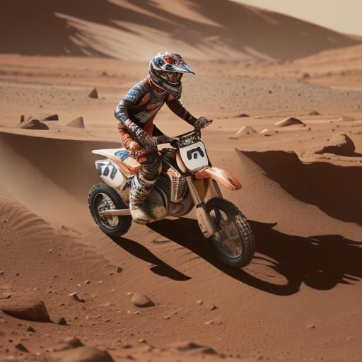 Dirt Bike on Mars: Professional Photography