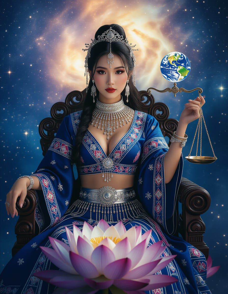 A full body of a beautiful Hmong women with a curvy figure i...