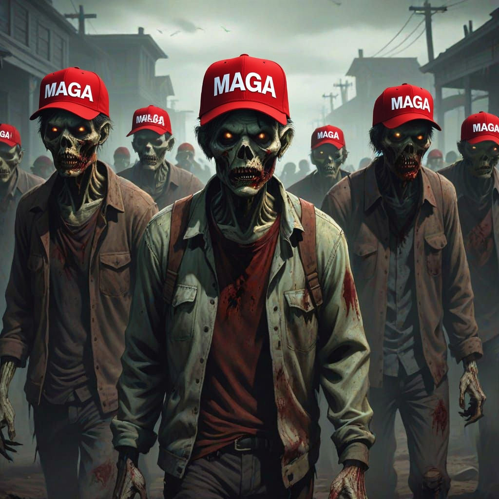 Earth Tone Zombie Horde Illustration