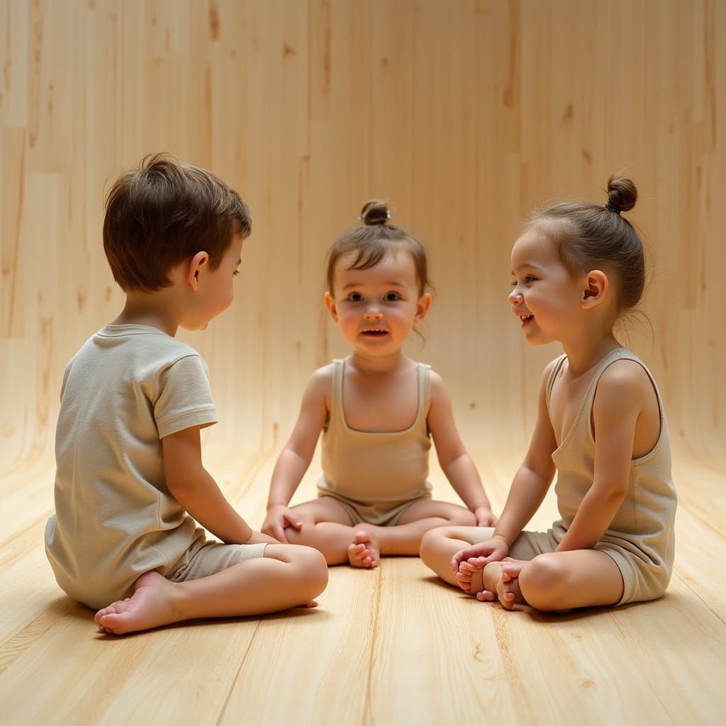 Children on Sensory Platform in Organic Style