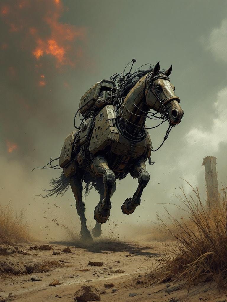 Dieselpunk Horse Runs Free: Rozalski, Wood, Le Style