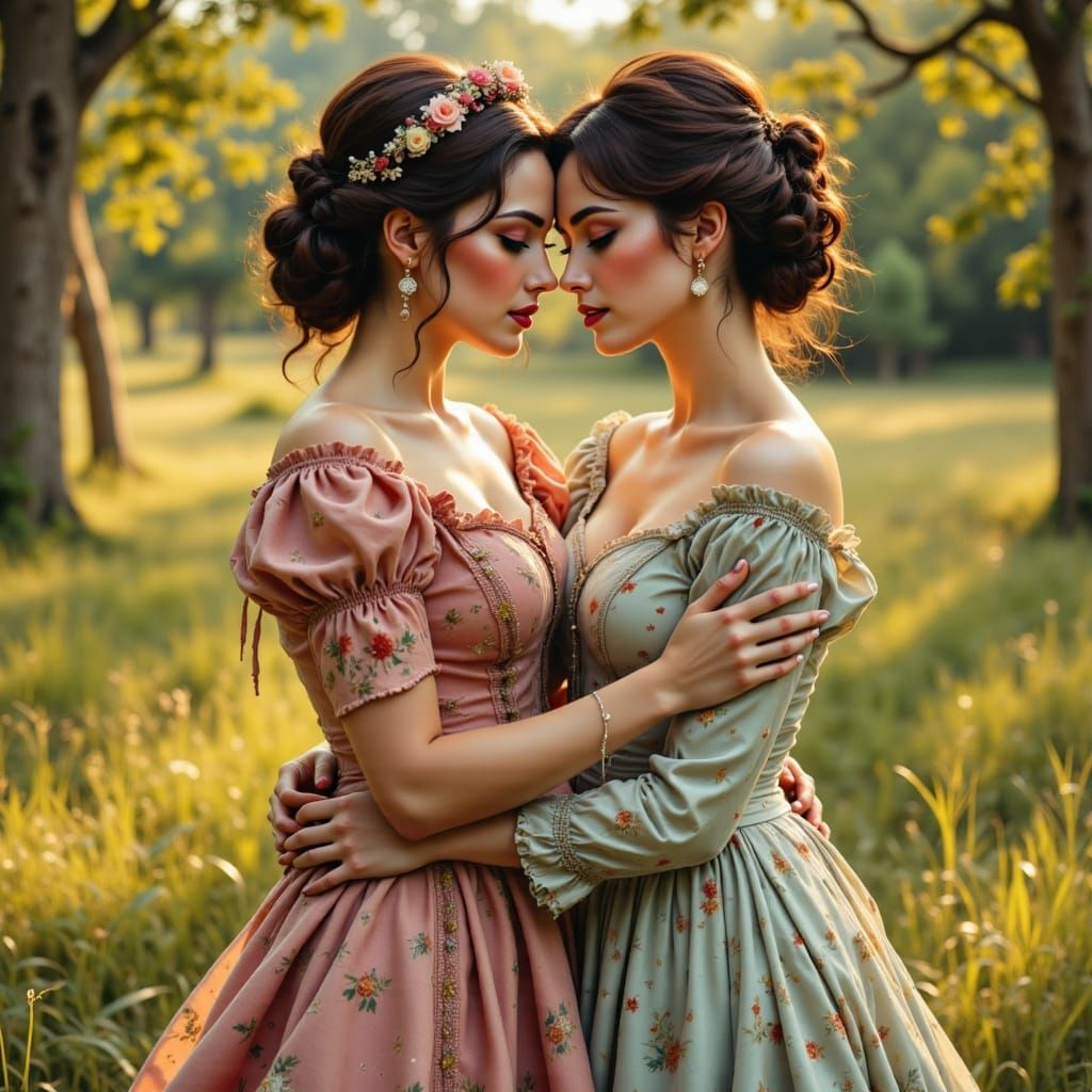 Tender Moment in Antebellum Southern Charm