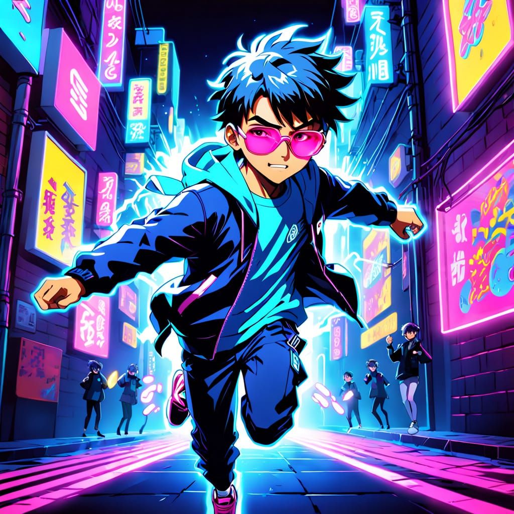 Anime boy hero decora popart