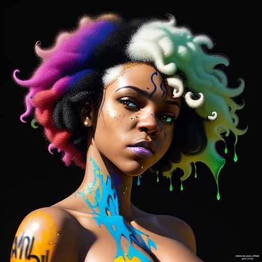 Fairy Wonderland: Hyperrealistic Splash Art Portrait