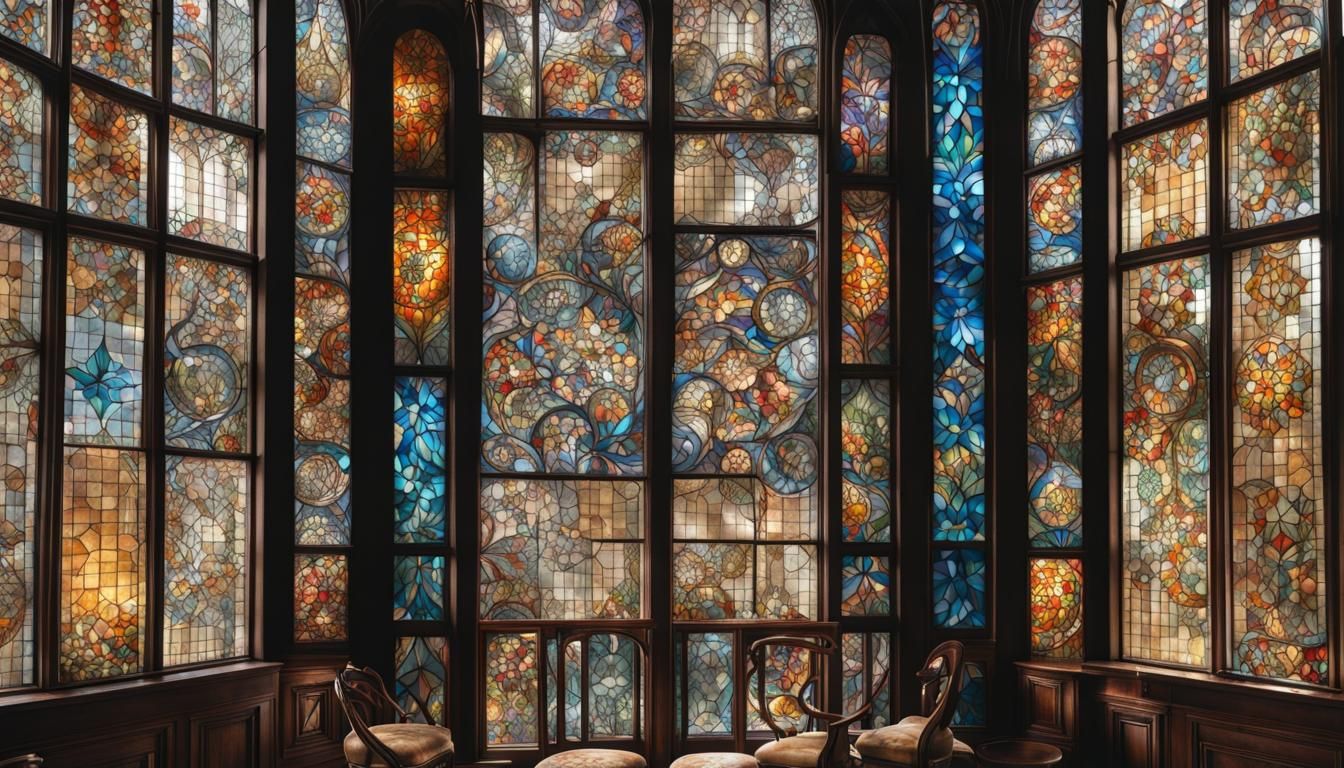 Maximalist Stained Glass Pattern: A World of Beauty