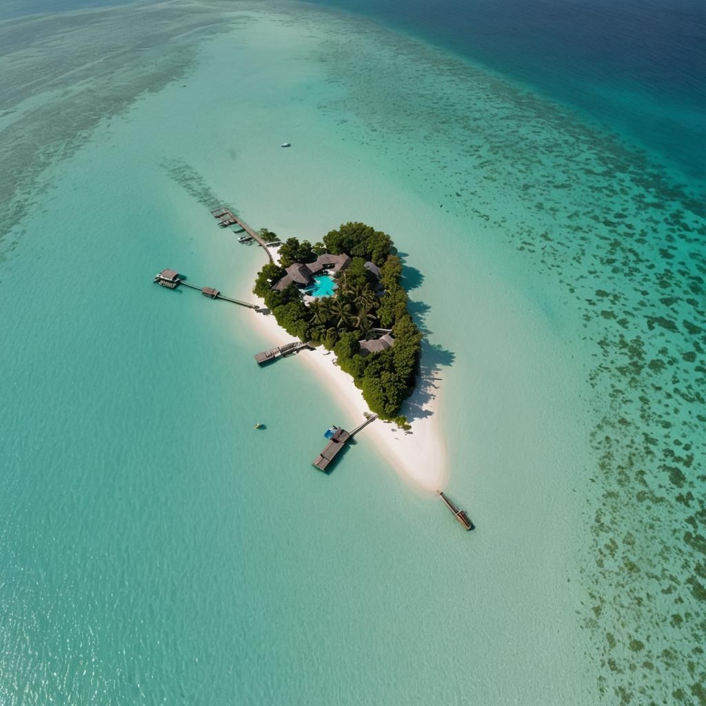 Maldives Azure Coasts: Cinematic Film Still
