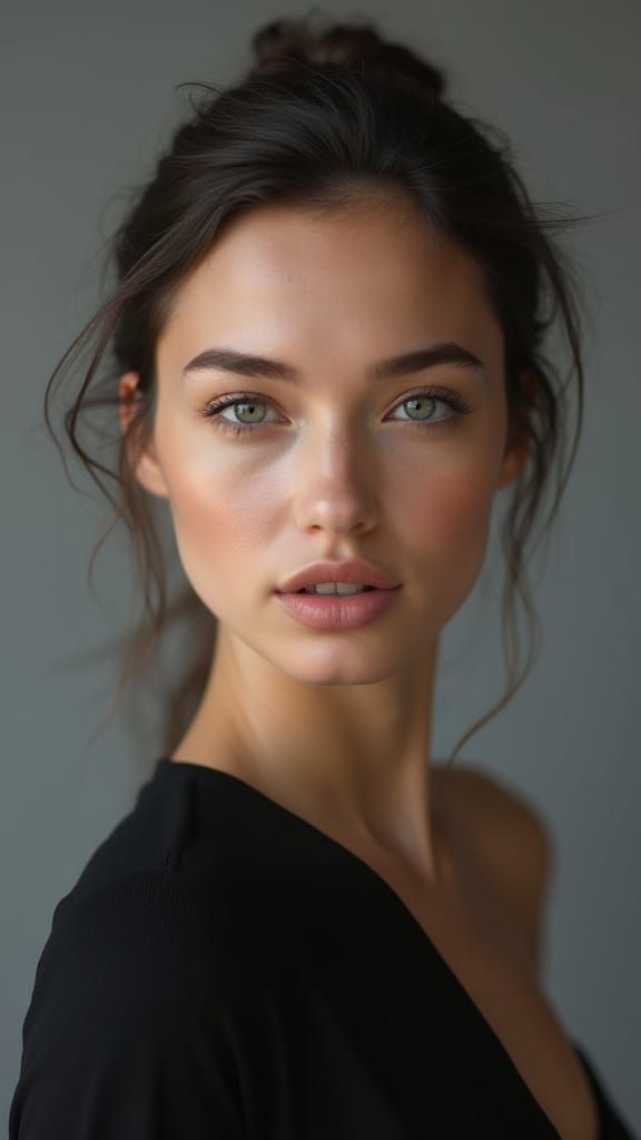 Hyperrealistic Portrait of a Woman in Vogue Style