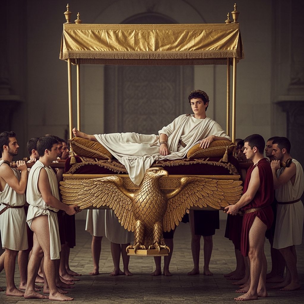 Young Emperor Lounges on Eagle Litter: High-Resolution Photo...