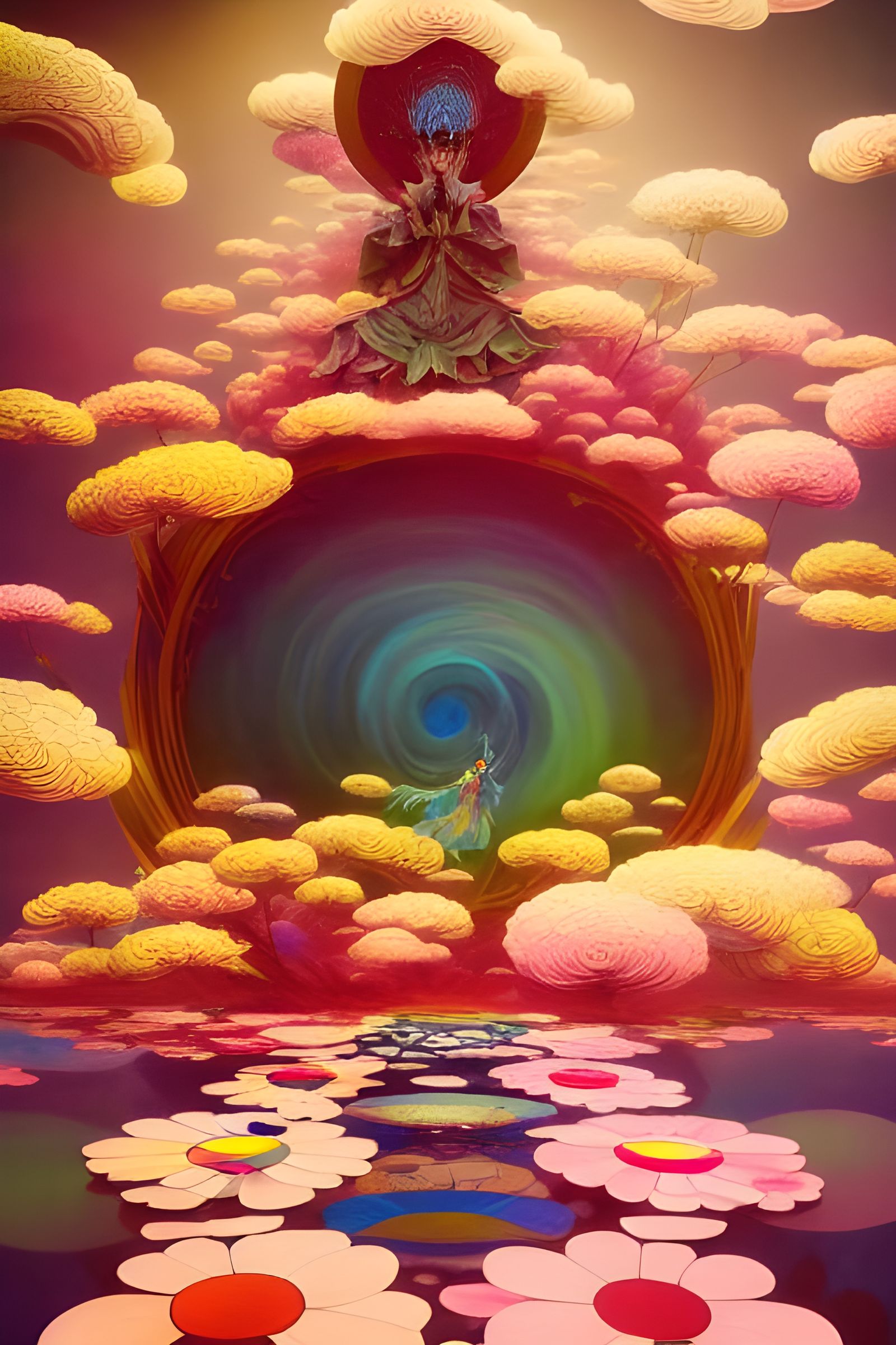 Ethereal Flowers in Hypertextured Dreamscape