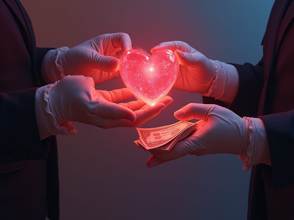 Money and Love: Hyperrealistic Splash Art Exchange