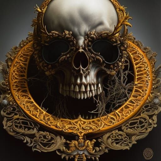 Ornate Hag Portrait: Death and Decay