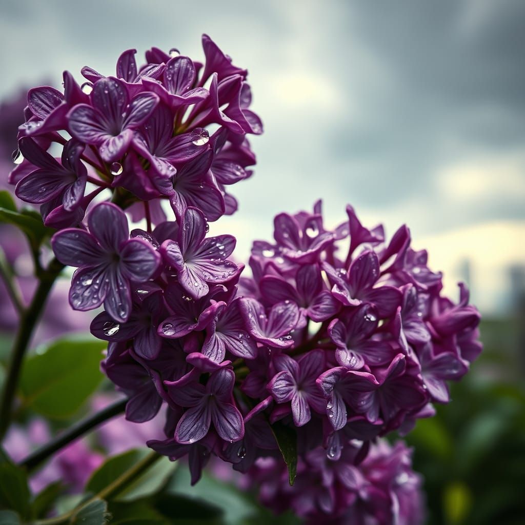 Lilacs in Soft, Mysterious Light