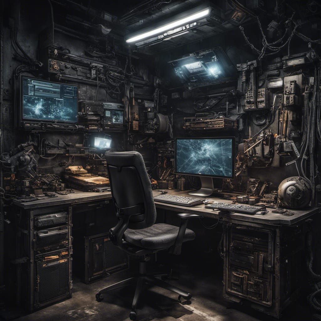 Hyperrealistic Tactical Future Workdesk in High Definition