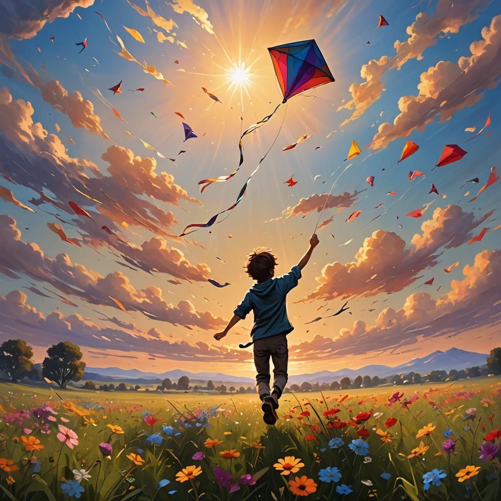 kite rose into the sky