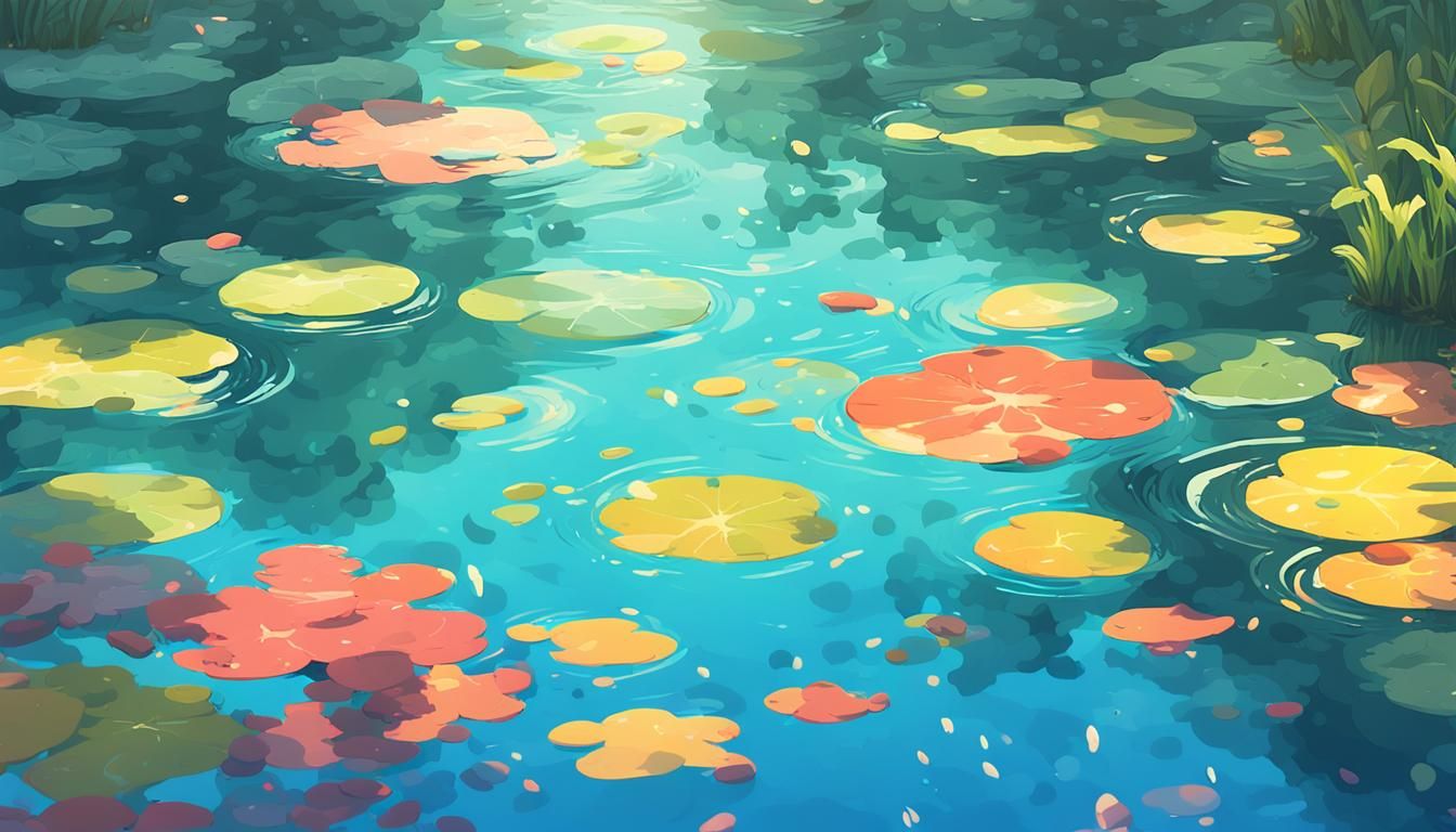 Dappled Sunlight Water Pattern in Anime Style